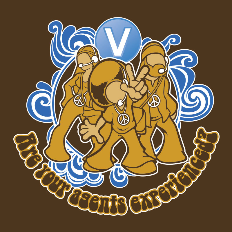 3 stylized and illustrated 70's hippies with the words are you experienced?